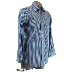 Polo Ralph Lauren Shirt Mens Sz L Curham Classic Fit striped Preppy Cotton